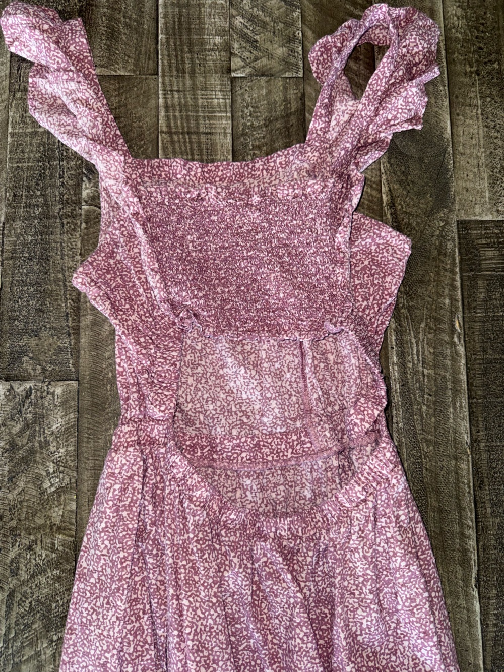Universal Thread Rose Pink Ruffle Shoulder Dress - Picture 7 of 8